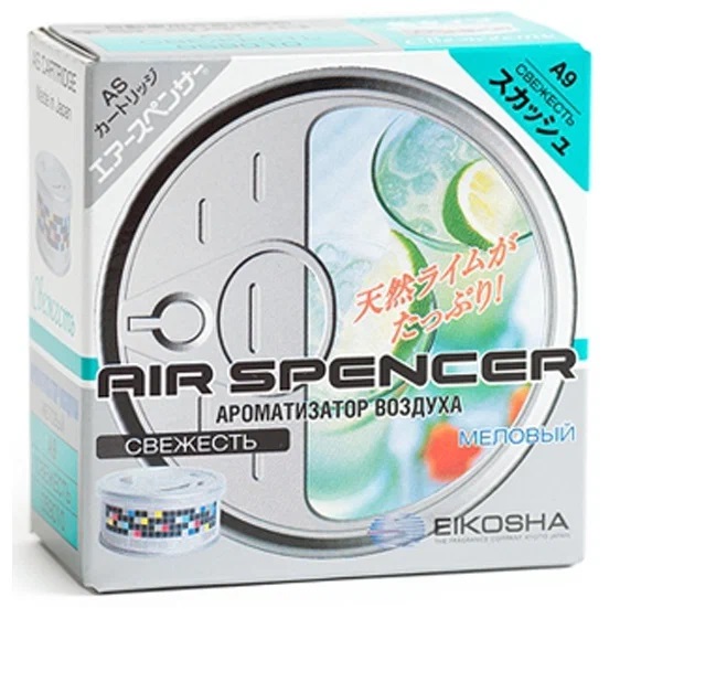 Ароматизатор на панель меловой EIKOSHA SPIRIT REFILL 40гр мет.банка Свежесть A-9